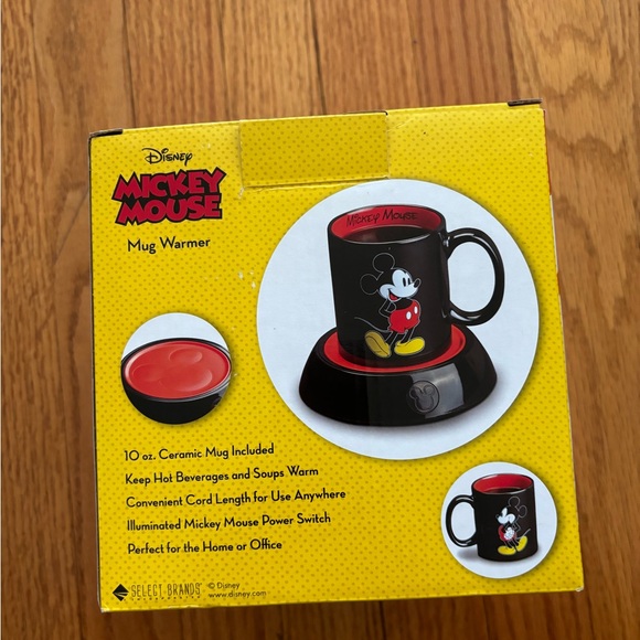 Disney Mickey Mouse Mug Warmer Includes 10oz Ceramic Mug Drinkware Cup NIB - Picture 3 of 7